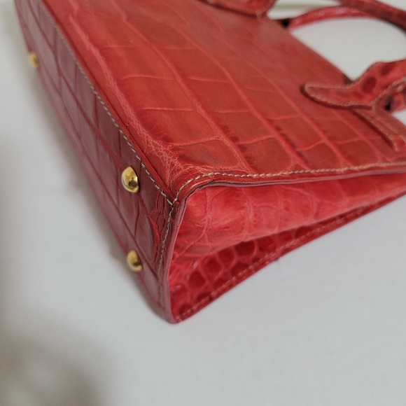 Dooney Bourke Mini Croco Embossed Tassle Bag - Picture 13 of 15